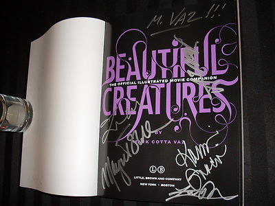 Garcia Stohl Ehrenreich Deutch Mann signed Beautiful Creatures movie companion