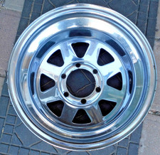 Vintage 1978 Ipasa Steel 15 X 10 Chrome Spoke Wheel. 6 Lug X 5.5 Bp.