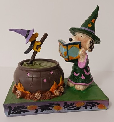 Snoopy And Woodstock Cauldron - Hand Painted - Resin Figurine - Free Shipping