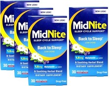 MidNite Sleep Aid for Occasional Sleeplessness, 30 Chewable Tablets 4-Pack 