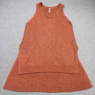 Anthropologie Lightweight Sleeveless Sweater Dress Womens Large Orange V-Neck | eBay Anthropologie Lightweight Sleeveless Sweater Dress Womens Large Orange V-Neck | eBay