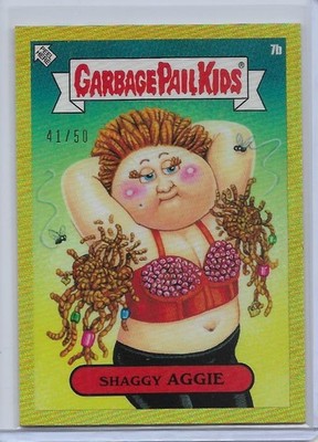 2024 TOPPS GARBAGE PAIL KIDS VALENTINES PUTRID POETRY GOLD 7B 41/50 SHAGGY AGGIE