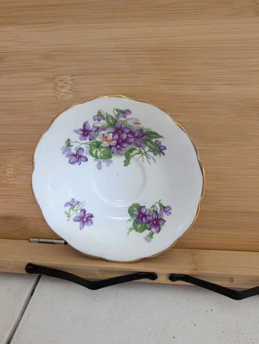 Bone China Teacup With Purple Violets - Picture 4 of 5
