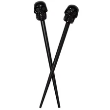 Kreepsville 666 Black Skull Collection Hair Sticks