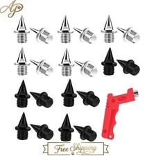 20pcs Steel Track Spikes Set for Sprint Shoes with Wrench - Black  Silver