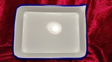 VTG Cesco Photo Developing Trays Acid Resistant Blue White Enamel 8X6