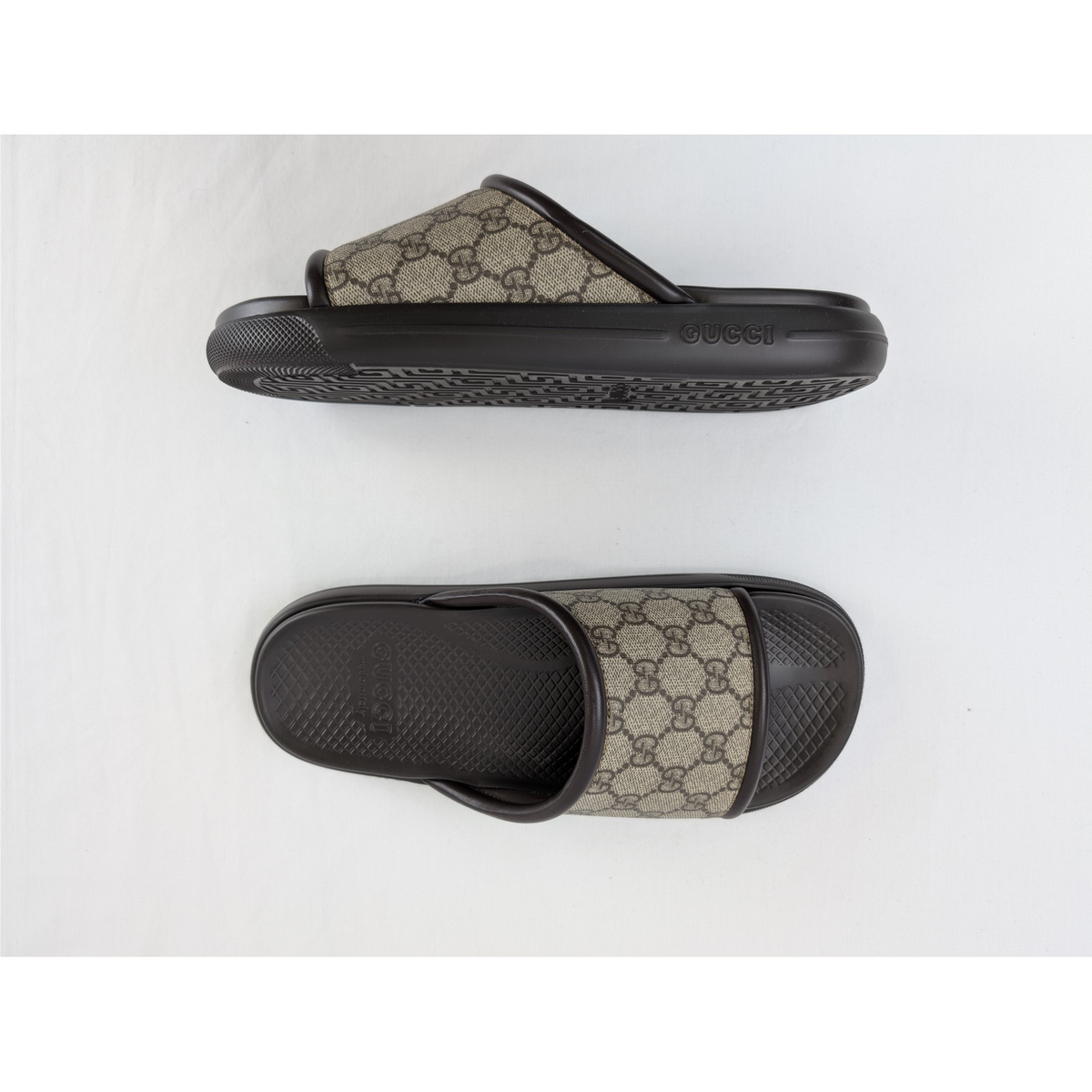 Gucci Supreme Nappa Samoa Sandal Plastic R.S Slipper Beige BNWB 12