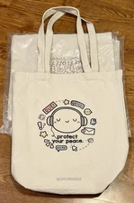 TCMC New Large Canvas Bag Pouch “Protect Your Peace” TheCoffeeMonsterzCo
