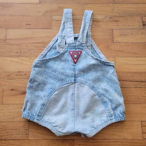 Mono OshKosh B'gosh Vintage Años 90 Lavado Ácido Claro Denim Cambray Burbuja 24 Mos - Imagen 2 de 11