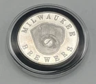 Milwaukee Brewers 1 Troy oz .999 Fine Silver Round Medallion Mitt Logo Vintage