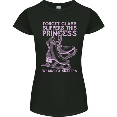 Lustig Skater Das Prinzessin Trägt Eis Skates Damen Petite Schnitt T-Shirt
