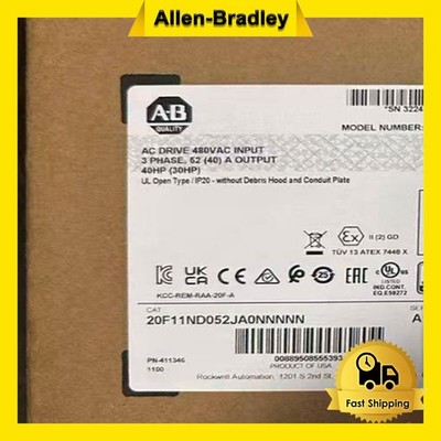 NEW 20F11ND052JA0NNNNN PowerFlex Air Cooled 753 AC Drive