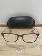 Ray Ban RB7053 5526 Reddish Purple Square Eyeglasses Frame 52-17 140 With CASE