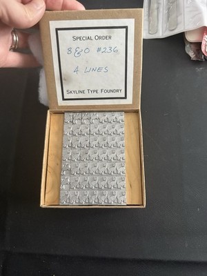 Vintage Skyline Type Foundry Engraved Printing Blocks Special Order