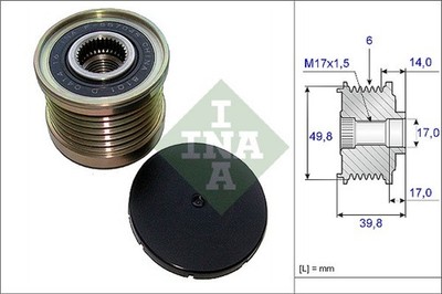 Generatorfreilauf Schaeffler INA 535 0146 10 für JUKE TRAIL QASHQAI NISSAN SC11