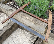 Vintage Large 27" Wood  Bow Saw Frame Saw Woodworking Old Tool