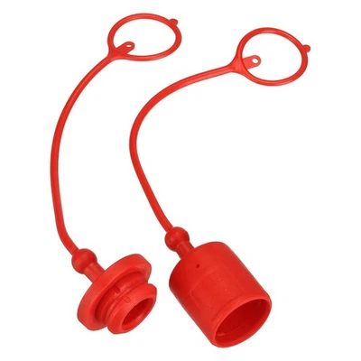 Jeu de bouchons et capots hydrauliques pour 1" raccords, rouge - Photo 1/4