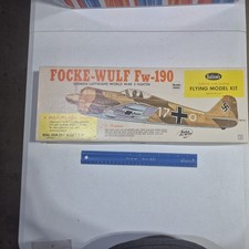 Guillow's Vintage Large Scale Balsa Focke-Wulf FW-190. Kit 406 German Fighter