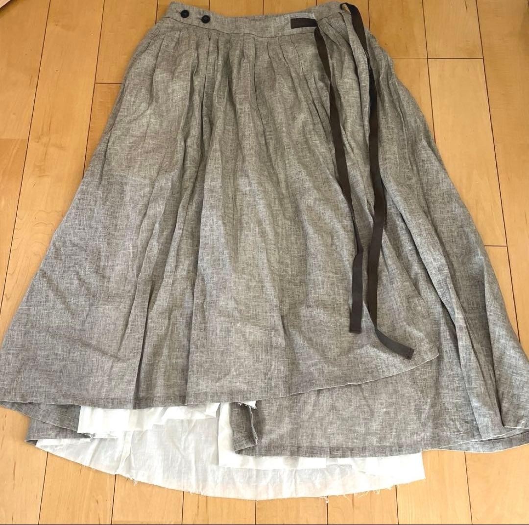 Pas de calais Skirt Cotton Linen Blend Stylish Design Lightly Worn