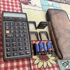Hewlett Packard HP 41CV Vintage Calculator Works W/ Time Module Case Battery