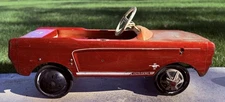 Vintage Unrestored 1966 AMF Junior Ford Mustang Convertible Pedal Car Garage