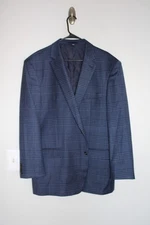BLUE PLAID JOS. A. BANK SLIM FIT SPORT COAT sz 50L brrr suit jacket 50 LONG