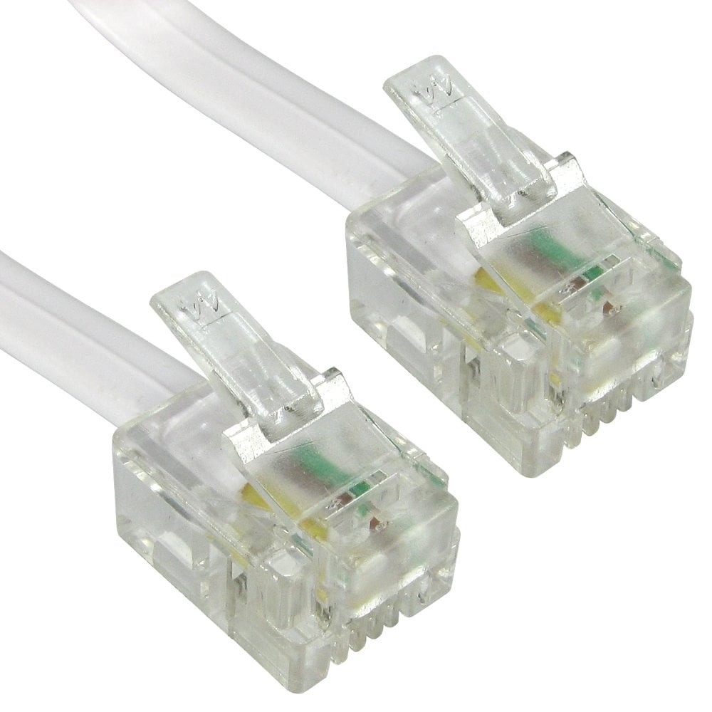 Cables Direct 30m RJ11 to RJ11 Modem Cable - White