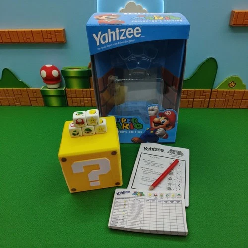 HASBRO Yahtzee Super Mario Collectors Edition Pre-owned Complete Ages 8+ Family