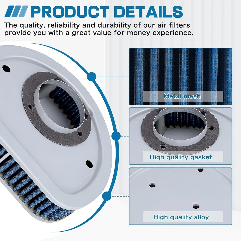 Filtro de ar 29461-99 HD-1499 para Harley Davidson 1999-2007 Road King Glide Ultra - Imagem 2 de 4