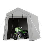7 x 10 ft Carport Storage Shed, Shelter Logic with 2 Roll-up Zipper Door, Hea...