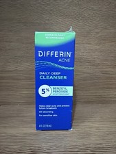 DIFFERIN ACNE NEW DAILY DEEP CLEANSER 5 BENZOYL PEROXIDE 4 FL OZ Exp: 07/27