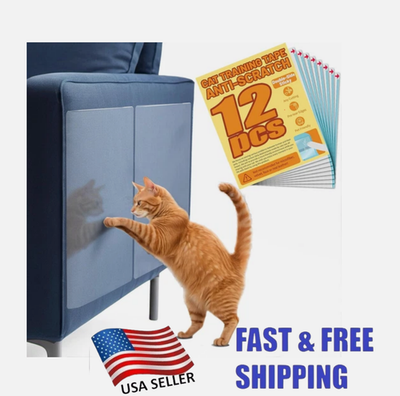 #ad 12 pcs Cat Sofa Scratch Guards Furniture Protector Cover Anti Scratch Pad Tape. $8.99