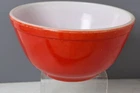 Vintage PYREX 402 1 1/2 Quart 7 1/8" Red Mixing Nesting Bowl Exc !! SEEE