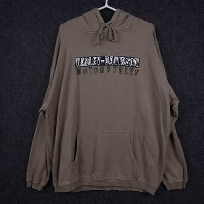 2003 Vintage Harley-Davidson Hoodie Mens L Brown Excellent Beaumont TX Cowboy