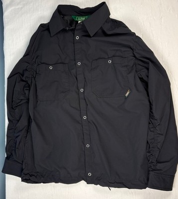 LL Bean Japan Edition Women s Medium Black Jacket Windbreaker Ruched Sleeve Rare
