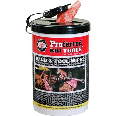 82 Large Waterless Cleaning Wipes for Hands & Tools - Dual-Sided, Fresh Citrus