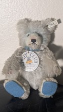 Steiff Club Edition 1992 Teddy Baby 1929 Replica Blue Grey Mohair EAN 420016