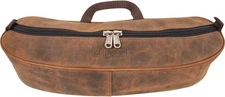 Cashel Distressed Leather Cantle Bag - Rustic Saddle Bag for Trail Riding