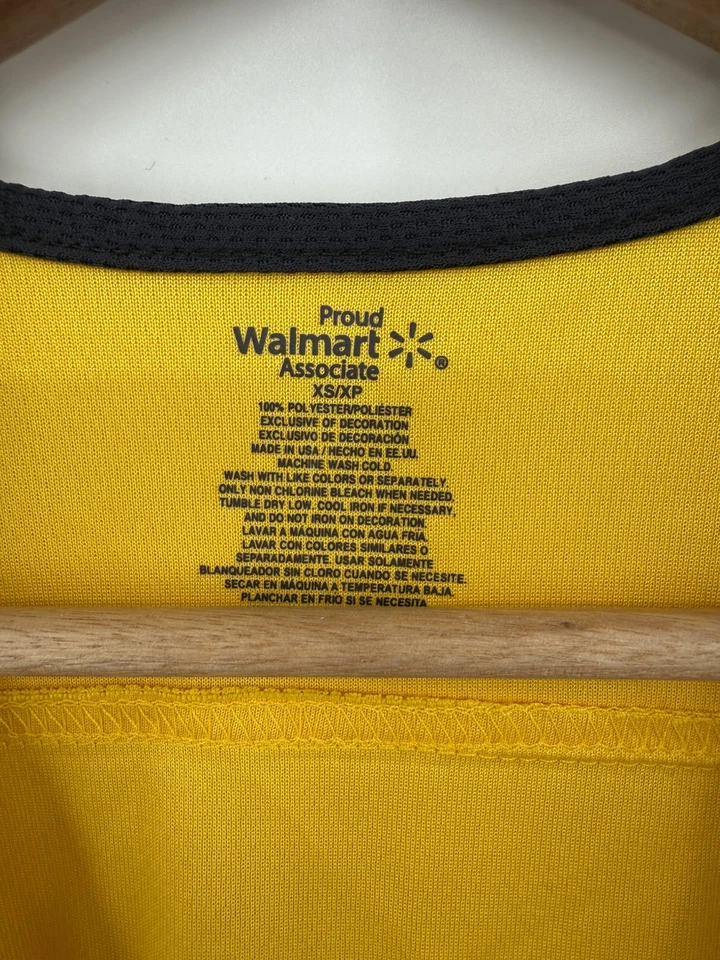 Walmart Yellow Employee Uniform Full Zip Vest Adult Size XS - Image 3 of 4