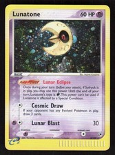 Pokemon Lunatone 8/100 Rare Holo + Swirl! Sandstorm (LP)