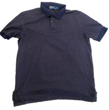 Polo Ralph POLO Golf Vintage shirt Men's Classic Medium navy blue Rare