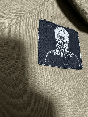 Used 2023 Raf Simons Archive Redux 02 Patch Hoodie Size 1 Khaki Length 77cm - Picture 7 of 10