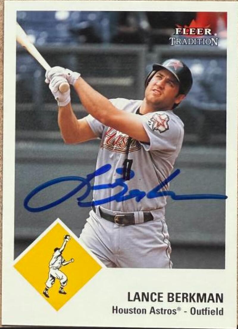 Lance Berkman Autographed 2003 Fleer Tradition #116 