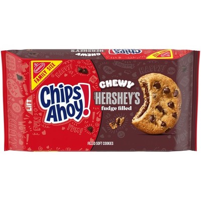 Chips Ahoy Chewy Cookies Hershey s Fudge Filled 14.85 oz Family Size,Free Ship..