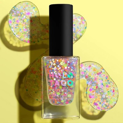 Holo Taco picnic party taco glitter topper nail polish NEW NIB