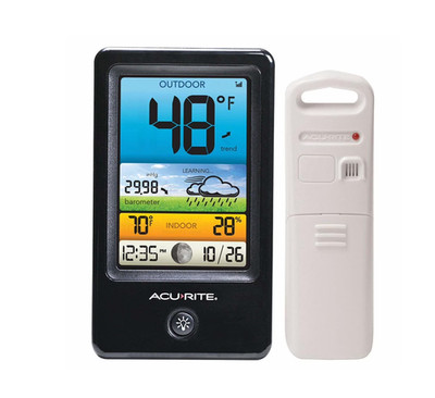 AcuRite Color Forecaster with Temperature and Humidity Gauge, LCD Display