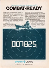 Sperry UNIVAC Defense Systems 1981 Combat-Ready Print Ad Vintage