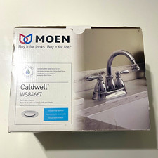 Moen Caldwell WS84667 Centerset 4 in Chrome 2-Handle Lever High Arc Faucet