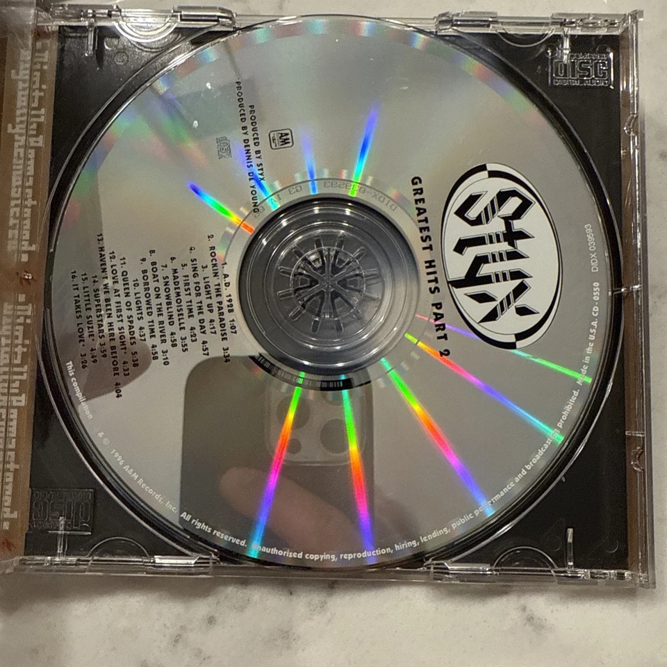 Lot Of 3 Styx CDs Icon Greatest Hits Part 2 Classics Foto 3 de 4