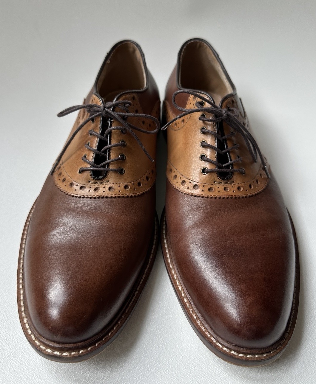 SAOLA Scarpe eleganti Oxford Aston Grey Collection Banks uomo bicolore marrone 500188 taglia 11 5